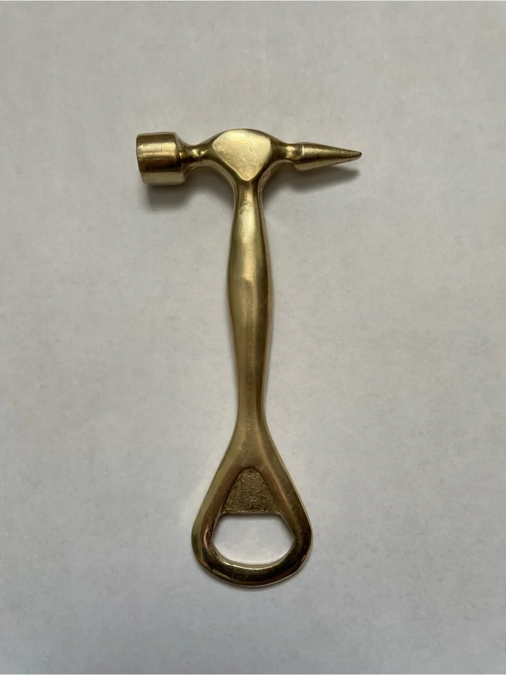 Vintage Brass Hammer Bottle Opener - Mid-century Modern